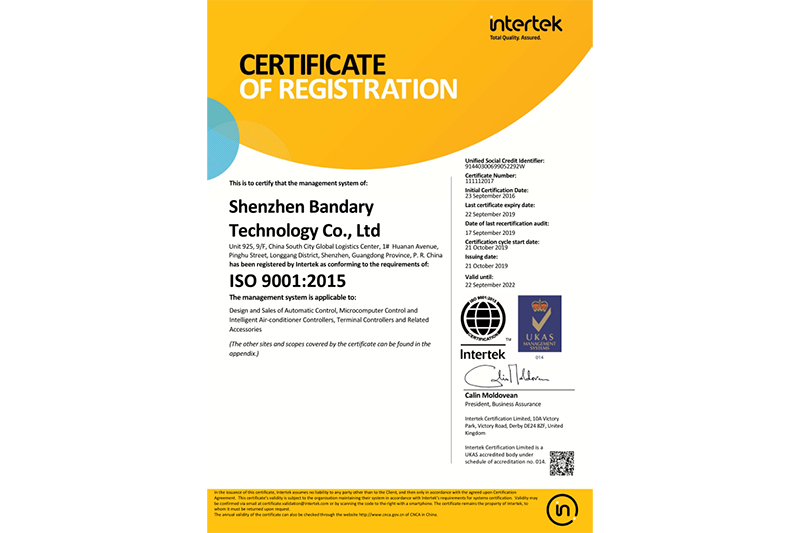大发PK10ISO管理体系证书 英文版